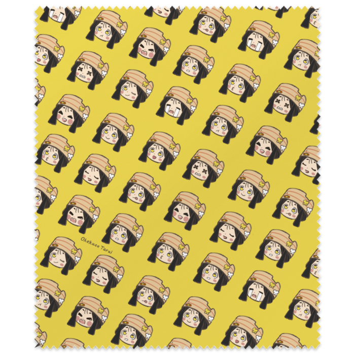 桶風タライの喜怒哀楽メガネ拭きイエロー