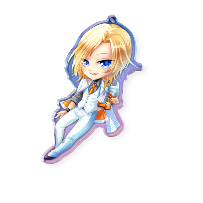 オーロラアクリルキーホルダー - 100 × 100mm