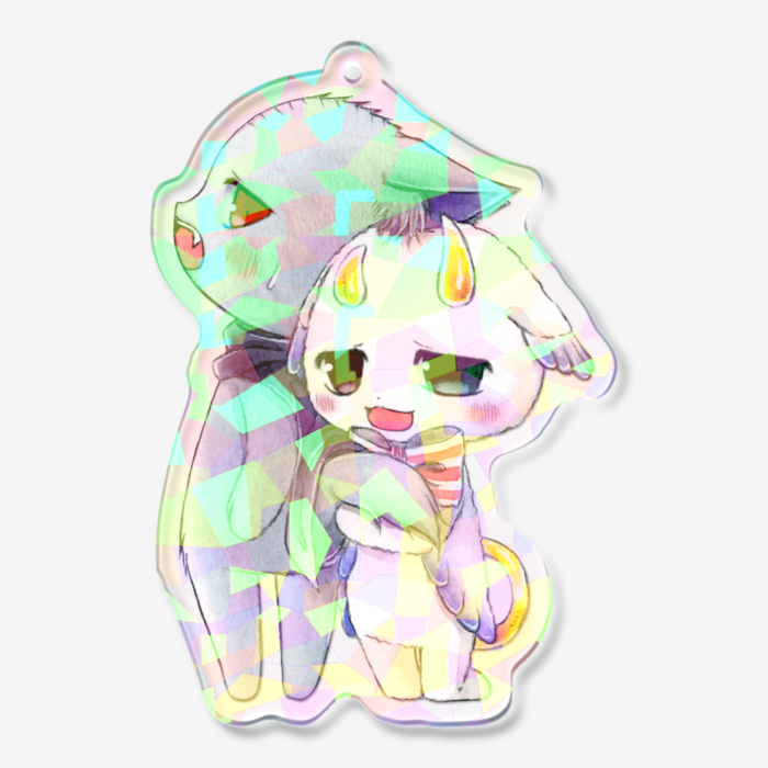 ホログラムアクリルキーホルダー - 70 × 70mm