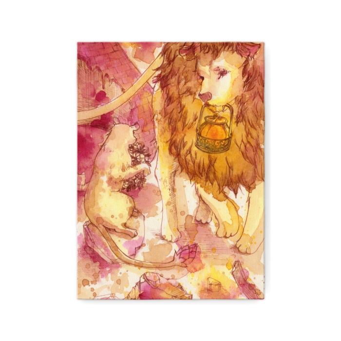 アートキャンバス ライオン ｆ3 印刷 アート 水彩イラスト雑貨colore Booth