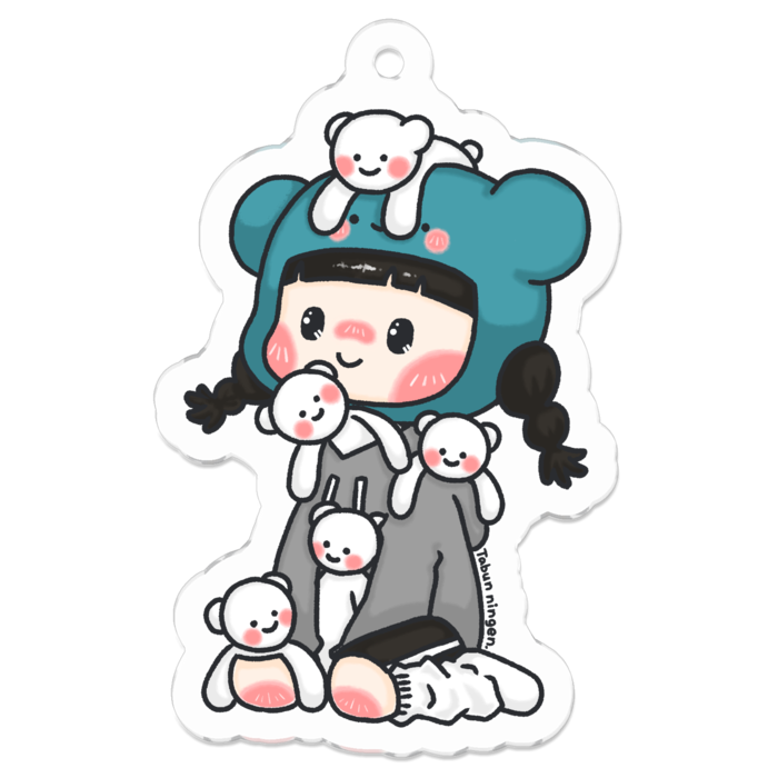 アクリルキーホルダー - 50 x 50 (mm)~たぶ丸だらけver~