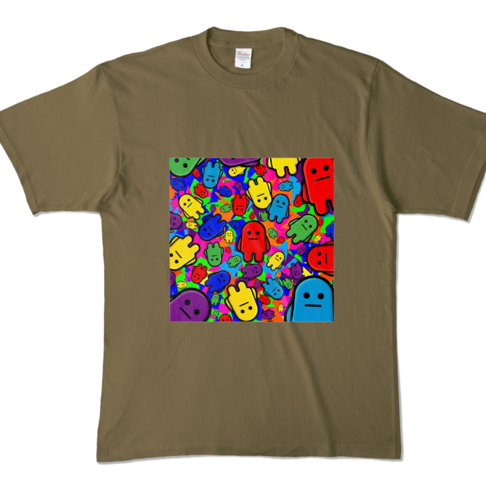 カラーTシャツ - XL - オリーブ (濃色)