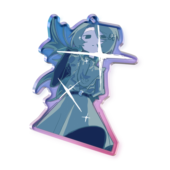 オーロラアクリルキーホルダー - 70 × 70mm