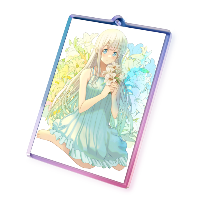 オーロラアクリルキーホルダー - 70 × 70mm