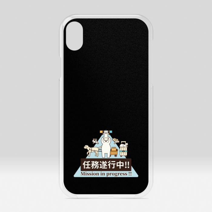 クリアiPhoneケース　黒色　iPhone XR