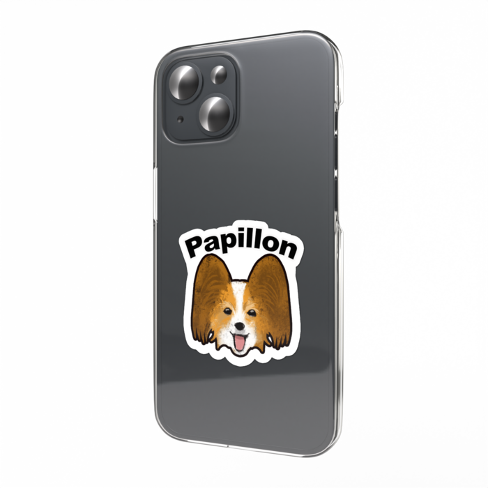 わんこフェイスステッカー（パピヨン）