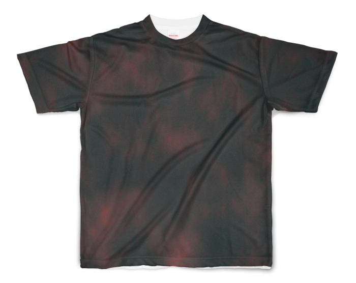 ムラ染風Tシャツ - S - レッド