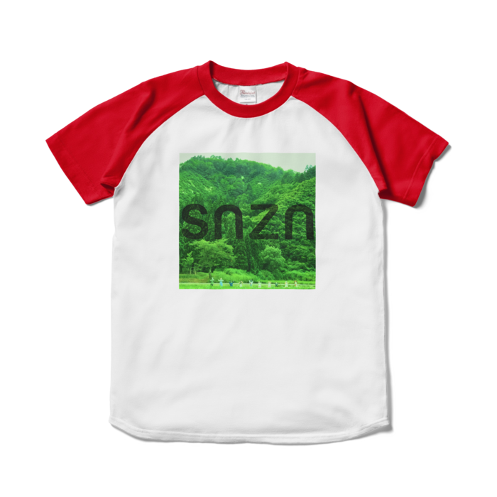 ラグランTシャツ - S - ホワイト×レッド