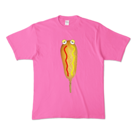 Tシャツ ピンク アメリカンドッグ君 Shop Iron Mace Booth