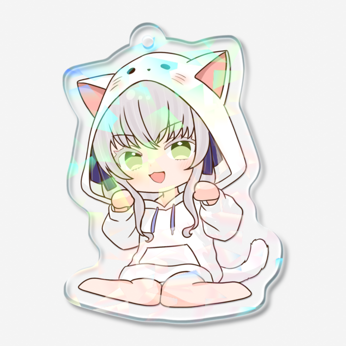 ホログラムアクリルキーホルダー - 50 × 50mm