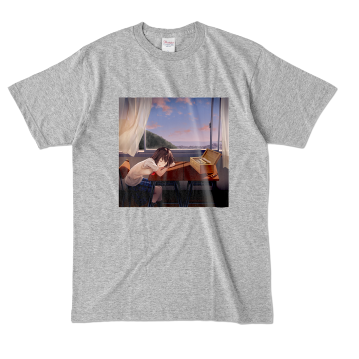 カラーTシャツ - L - 杢グレー (濃色)