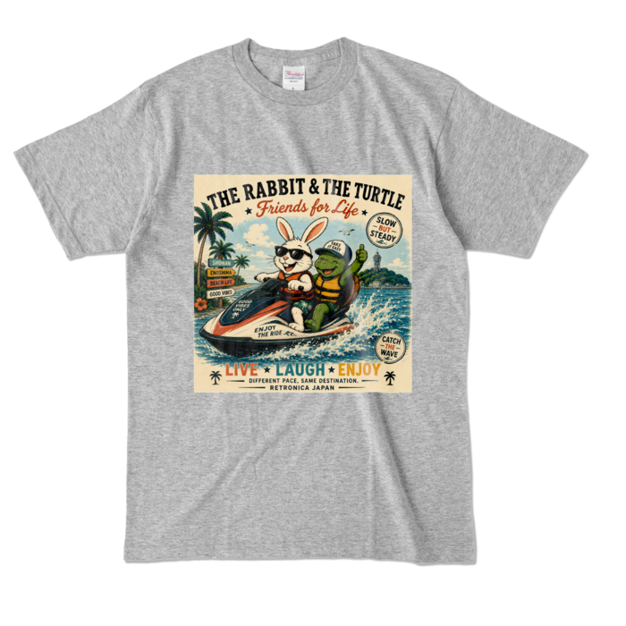カラーTシャツ - L - 杢グレー (濃色)