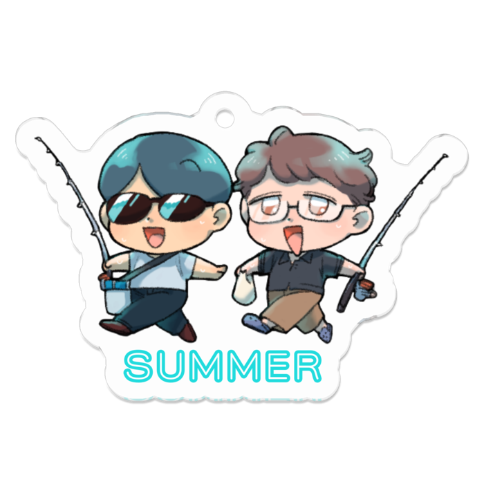 【文字あり】アクリルキーホルダー - 50 x 50 (mm)