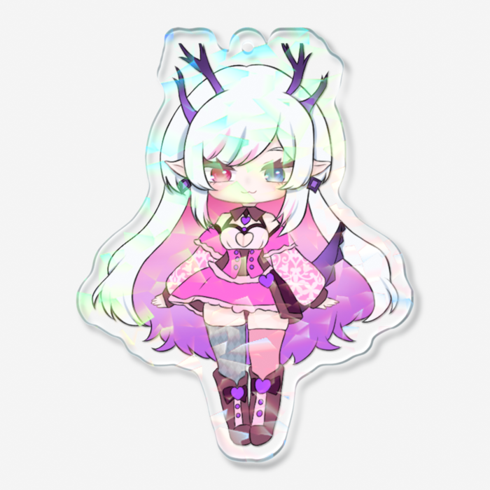 ホログラムアクリルキーホルダー - 70 × 70mm