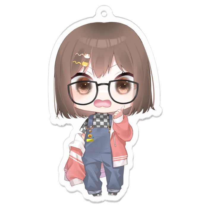 ぷんすこ_アクリルキーホルダー - 70 x 70 (mm)