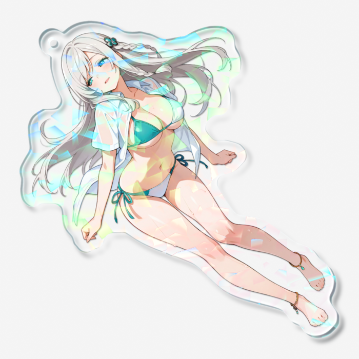 ホログラムアクリルキーホルダー - 70 × 70mm