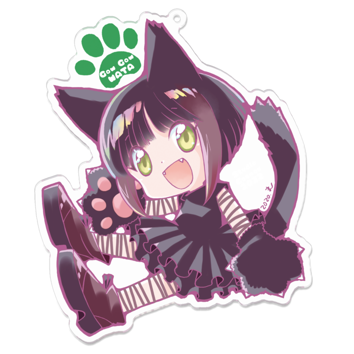 【大】クロアクリルキーホルダー - 100 x 100 (mm)