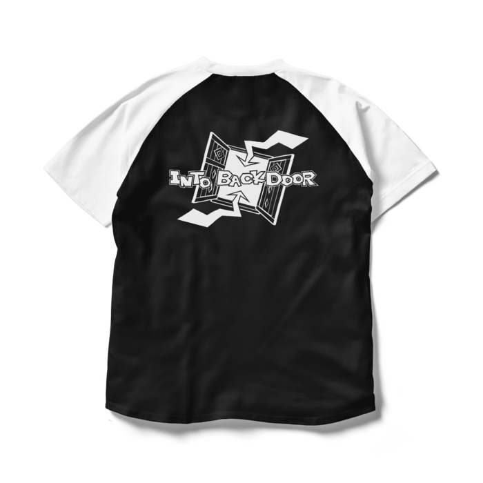 ラグランTシャツ - L - ブラック×ホワイト