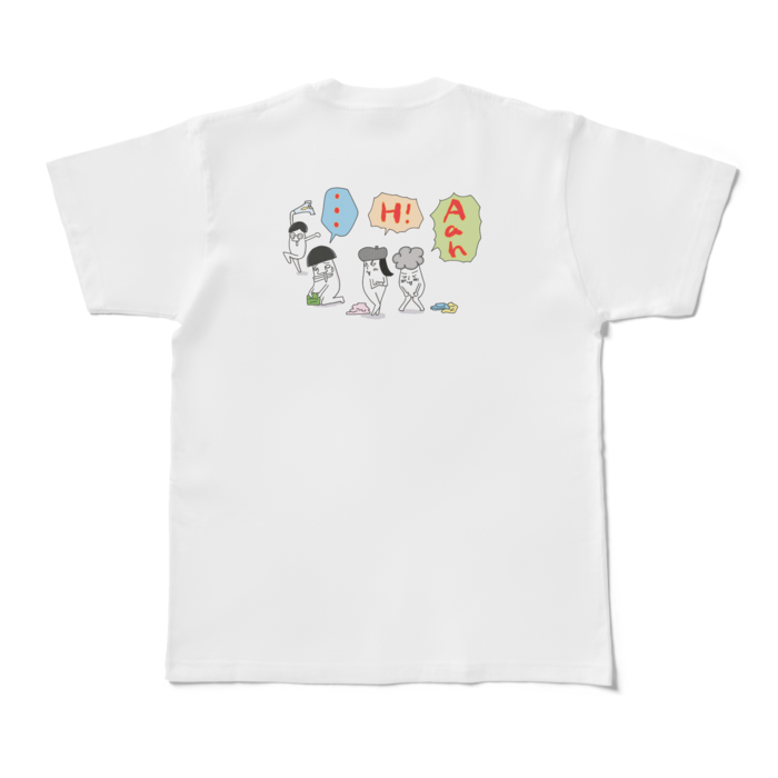 Tシャツ - M - 白(背面プリント)