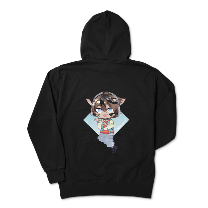 ジップパーカー - XL - ブラック