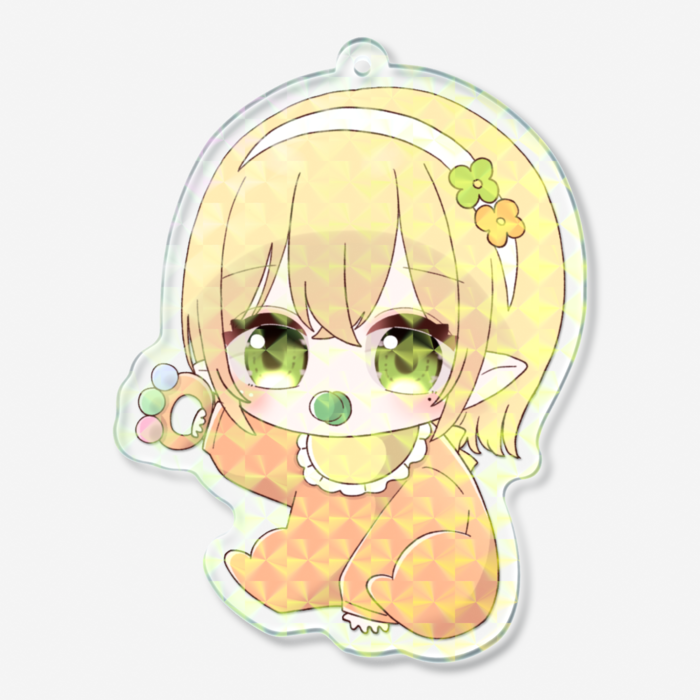ホログラムアクリルキーホルダー - 70 × 70mm