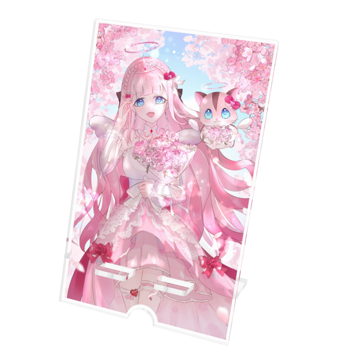 アクリルスマホスタンド - 100x160mm(ケーブル穴あり)