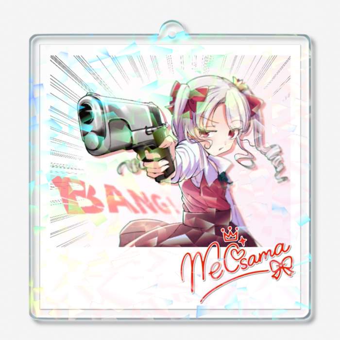 ホログラムアクリルキーホルダー - 70 × 70mm