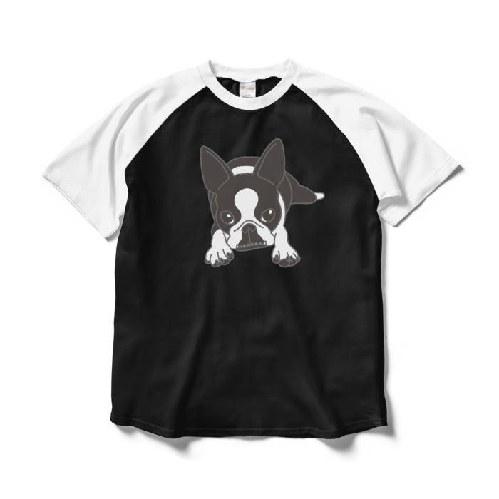 ラグランTシャツ - L - ブラック×ホワイト