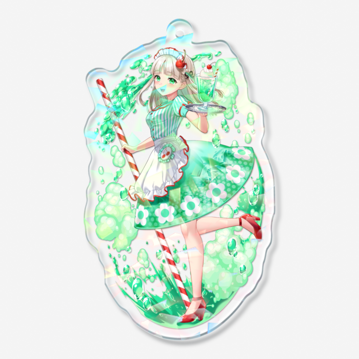 ホログラムアクリルキーホルダー - 70 × 70mm