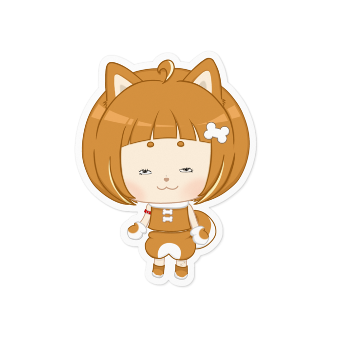 ステッカー（白） - 100 x 100 (mm)