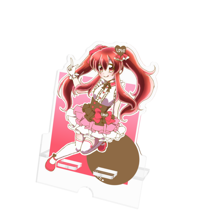 アクリルスマホスタンド - 100x160mm(ケーブル穴あり)