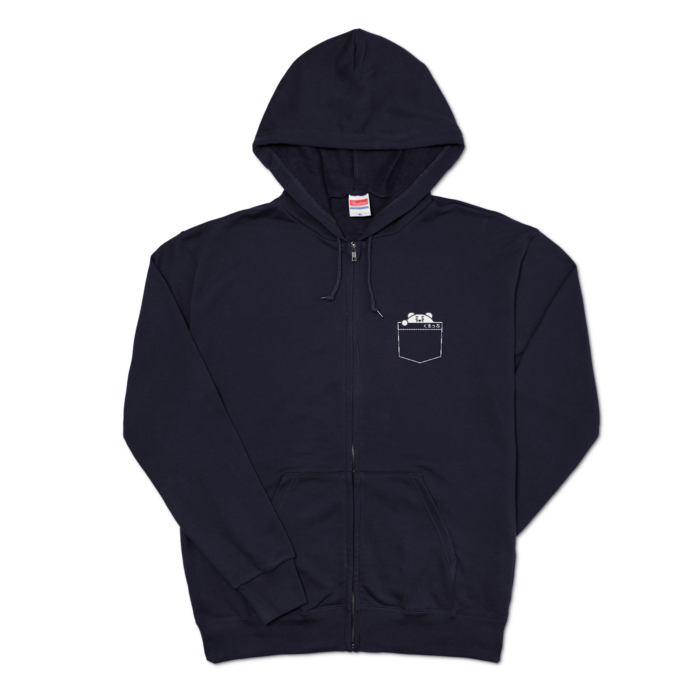 ジップパーカー - XL - ネイビー